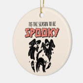 Dit is het seizoen van Spooky Creepy Halloween Keramisch Ornament (Links)