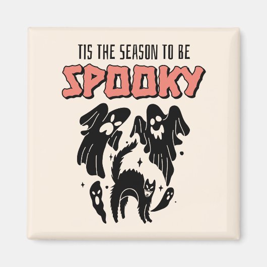 Dit is het seizoen van Spooky Creepy Halloween Magneet (Voorkant)