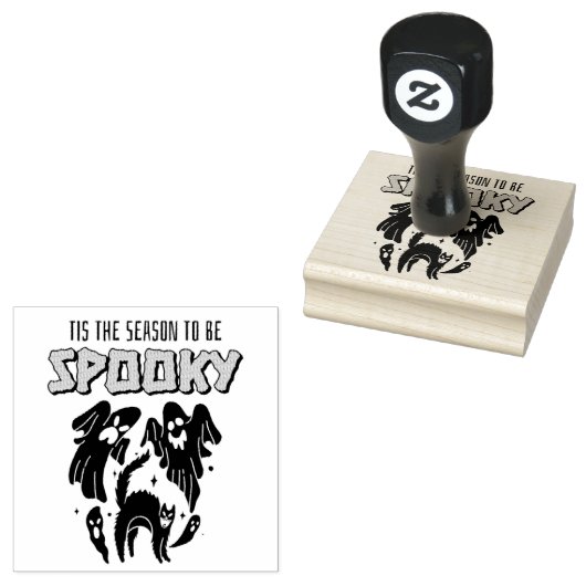 Dit is het seizoen van Spooky Creepy Halloween Rubberstempel (Gestempeld)