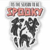 Dit is het seizoen van Spooky Creepy Halloween Sticker (Voorkant)