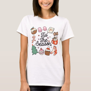 Dit is het seizoen Vintage Kerstmis T-shirt