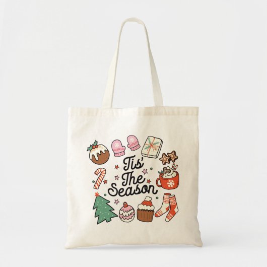 Dit is het seizoen Vintage Kerstmis Tote Bag (Voorkant)