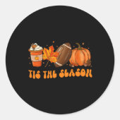 Dit is het seizoen Voetbal Herfst Thanksgiving 2 Ronde Sticker (Voorkant)