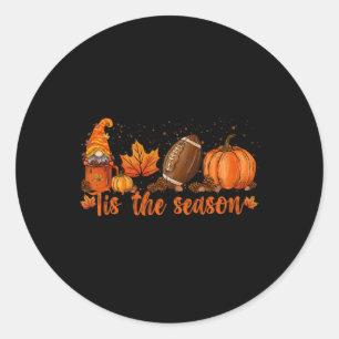 Dit is het seizoen Voetbal Herfst Thanksgiving 2 Ronde Sticker