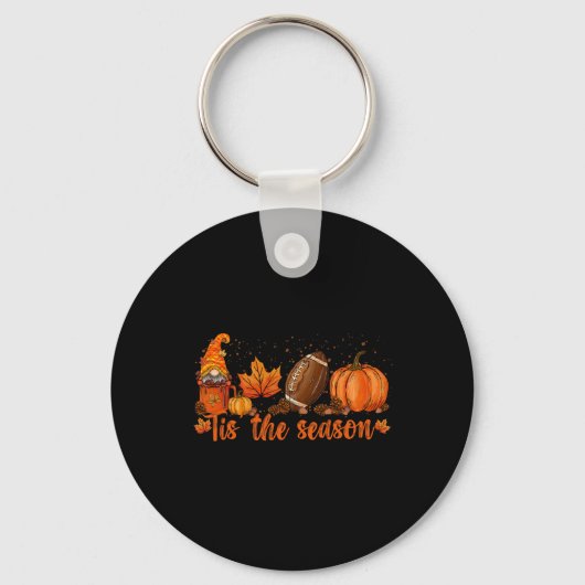 Dit is het seizoen Voetbal Herfst Thanksgiving 2 Sleutelhanger (Voorkant)