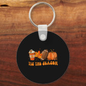 Dit is het seizoen Voetbal Herfst Thanksgiving 2 Sleutelhanger (Voorkant)