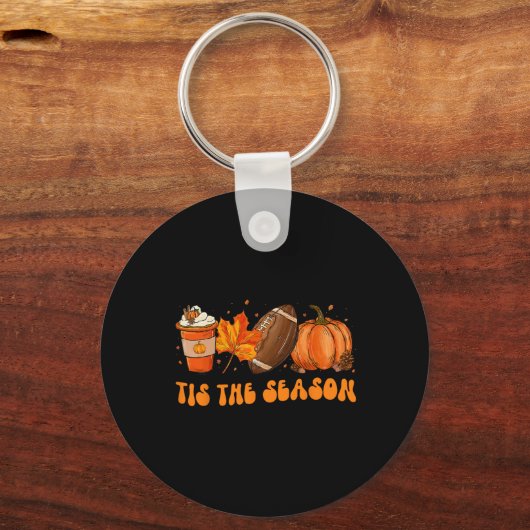 Dit is het seizoen Voetbal Herfst Thanksgiving 2 Sleutelhanger (Voorkant)