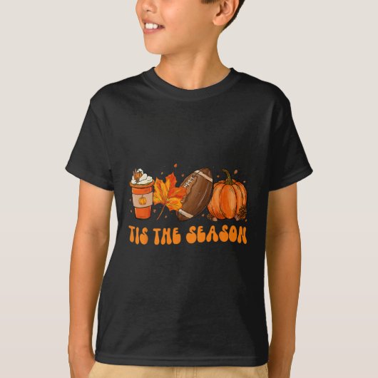 Dit is het seizoen Voetbal Herfst Thanksgiving 2 T-shirt (Voorkant)