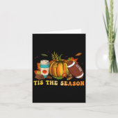 Dit is het seizoen Voetbal Herfst Thanksgiving 3 Kaart (Voorkant)