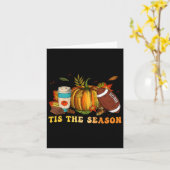 Dit is het seizoen Voetbal Herfst Thanksgiving 3 Kaart (Gele Bloem)