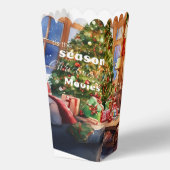 Dit is het seizoen voor de kerst films popcorn bedankdoosjes (Achterkant)
