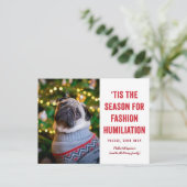 Dit is het seizoen voor de Mode Vernederende Kerst Briefkaart (Staand voorkant)