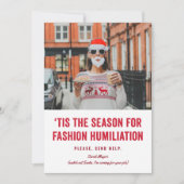 Dit is het seizoen voor de Mode Vernederende Kerst Feestdagenkaart (Voorkant)