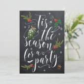 Dit is het seizoen voor een kerstfeest kaart (Staand voorkant)