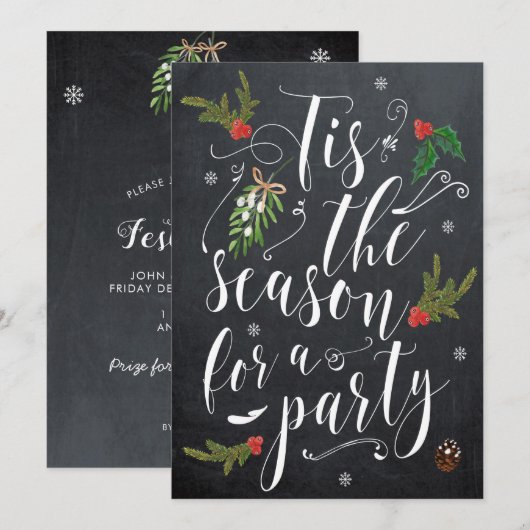 Dit is het seizoen voor een kerstfeest kaart (Voorkant / Achterkant)