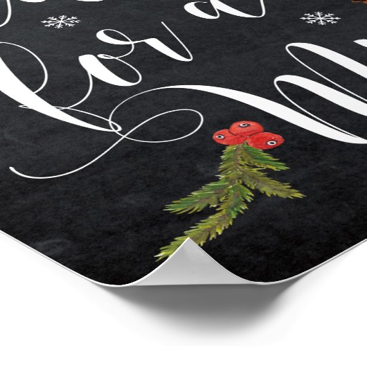 dit is het seizoen voor een mimosa - trouwbord voo poster (Hoek)