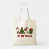 Dit is het seizoen voor een prettige kerst tote bag (Achterkant)