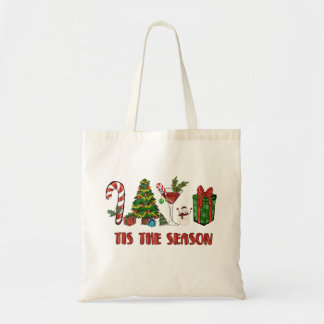 Dit is het seizoen voor een prettige kerst tote bag