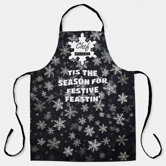 Dit is het seizoen voor feestelijke feesten schort (Voorkant)