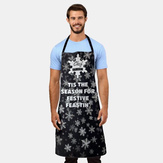 Dit is het seizoen voor feestelijke feesten schort (Gedragen)