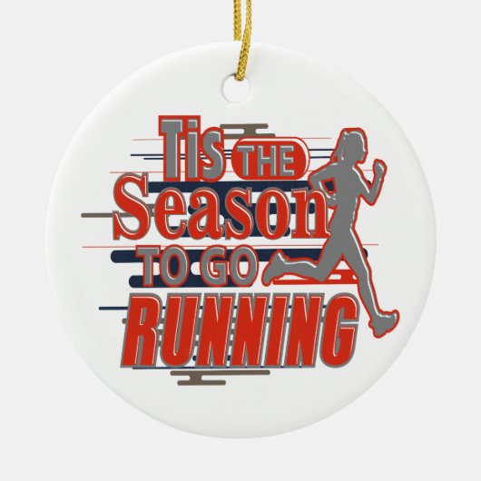 Dit is het seizoen voor feestelijke kerstmis keramisch ornament (Voorkant)