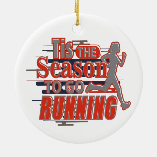 Dit is het seizoen voor feestelijke kerstmis keramisch ornament (Achterkant)