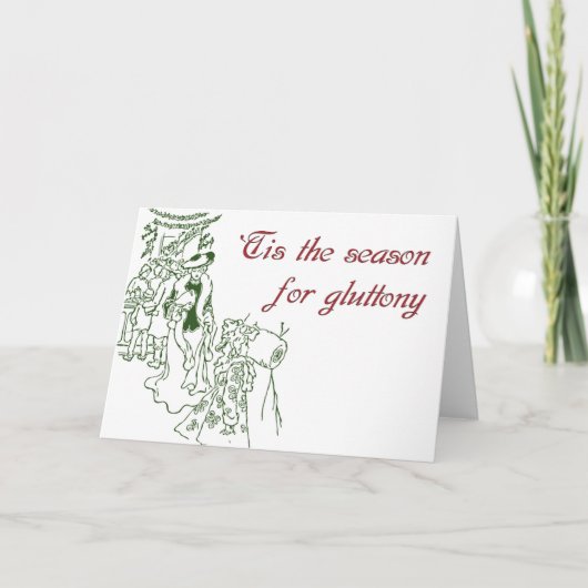 'Dit is het seizoen voor Glutton - Christmas Kaart (Voorkant)
