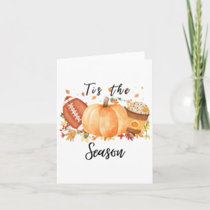Dit is het seizoen voor Herfst Voetbal Pompoenen e Kaart