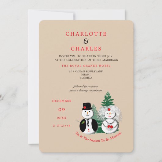 Dit is het seizoen voor het gehuwde wintergeluid kaart (Voorkant)