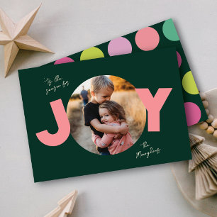 'Dit is het seizoen voor Joy Circle Foto Vakantie Feestdagenkaart