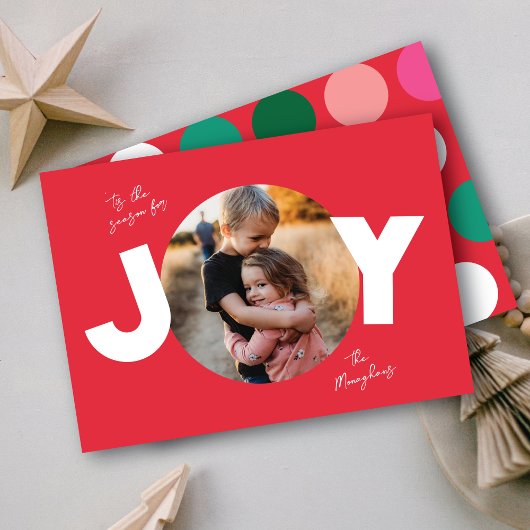 'Dit is het seizoen voor Joy Circle Foto Vakantie  Feestdagenkaart