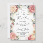 Dit is het seizoen voor Liefde Winter Kerstbruilof Kaart (Voorkant)