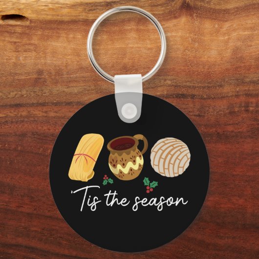 Dit is het seizoen voor Tamales Christmas Fun Mexi Sleutelhanger (Voorkant)