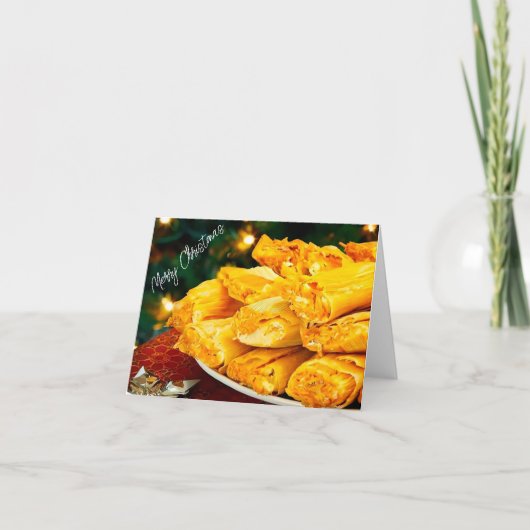Dit is het seizoen voor Tamales Feestdagen Kaart (Voorkant)