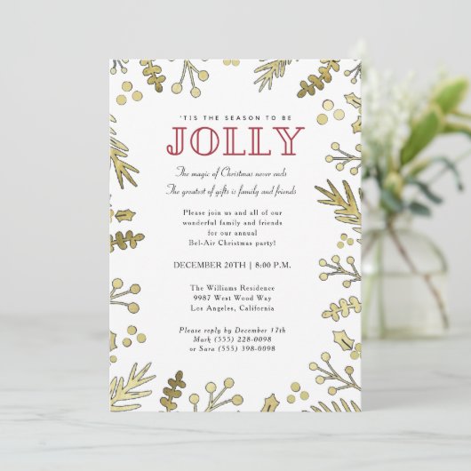 Dit is het seizoen voor uitnodiging voor Jolly-ker (Staand voorkant)