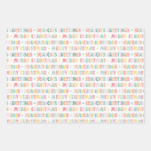 Dit is het seizoen Vrolijk Kerstfeest Kleurrijke G Inpakpapier Vel (Voorkant 3)