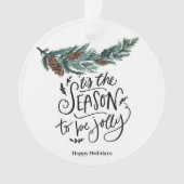 Dit is het seizoen waarin de foto's van de pijnboo ornament (voorkant)