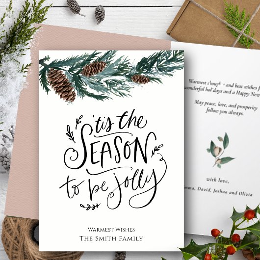 Dit is het seizoen waarin de pijnpijnboom van de W Feestdagen Kaart