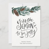 Dit is het seizoen waarin de pijnpijnboom van de W Feestdagenkaart (Voorkant)