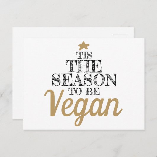 Dit is het seizoen waarin de zwarte en goudtekst v briefkaart (Voorkant / Achterkant)