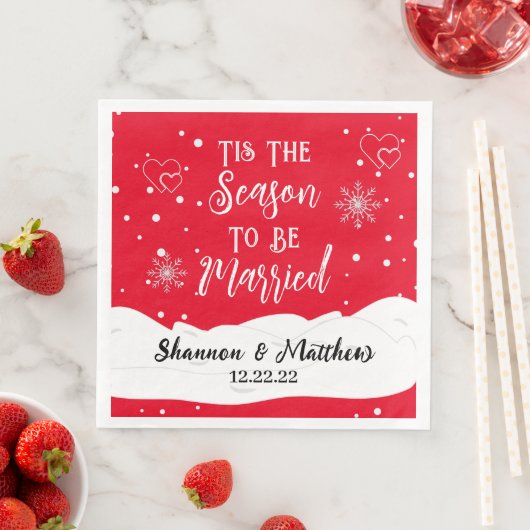 Dit is het seizoen waarin gehuwde, gepersonaliseer servet (Insitu)