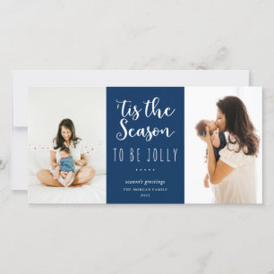 Dit is het seizoen waarin je alleen maar feestblau feestdagenkaart