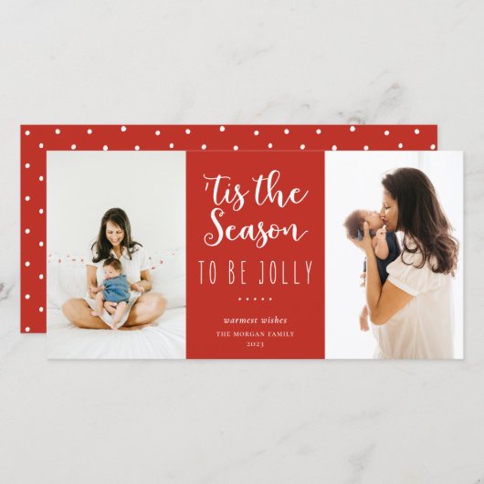 Dit is het seizoen waarin je alleen maar feestelij feestdagenkaart (Voorkant / Achterkant)