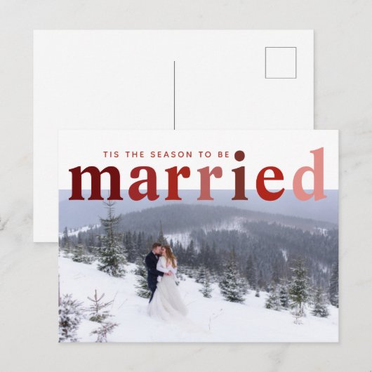Dit is het seizoen waarin je trouwt met foto's briefkaart (Voorkant / Achterkant)