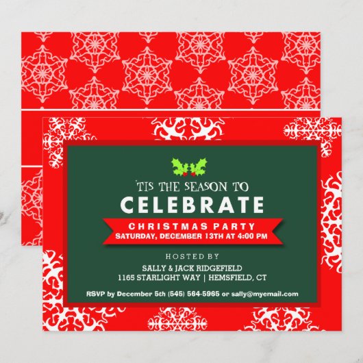 Dit is het seizoen waarin rood en groen worden gev kaart (Voorkant / Achterkant)