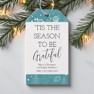 Dit is het seizoen waarin we met een prettige kers cadeaulabel