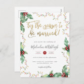 Dit is het seizoen waarin we met kerstbruiloft tro feestdagenkaart (Voorkant / Achterkant)