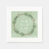 Dit is het seizoen Waterverf krans kerst Servet (Voorkant)