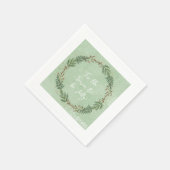 Dit is het seizoen Waterverf krans kerst Servet (Hoek)