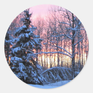 Dit is het seizoen. . . Winter Holiday Ronde Sticker